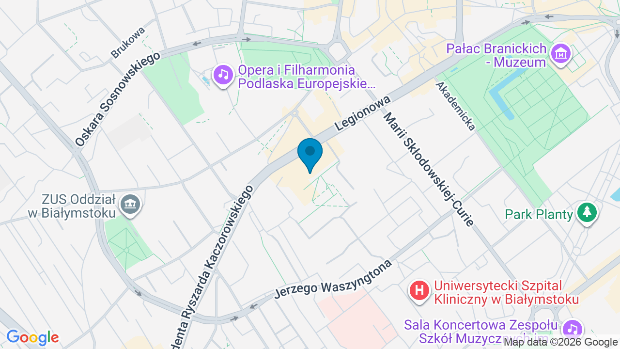 Mapa: Białystok, ul. Legionowa 9