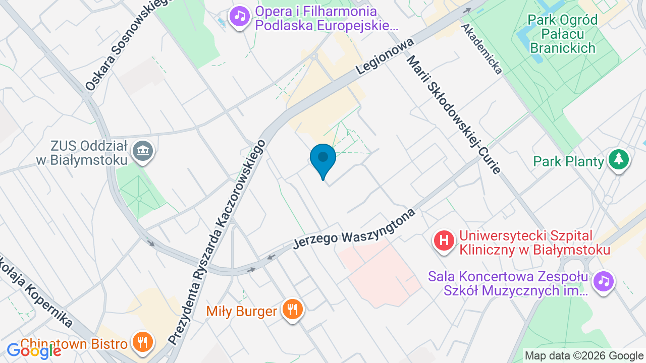 Mapa: Białystok, ul. Waszyngtona 24